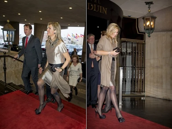 Queen Maxima of the Netherlands businesswoman Vivienne Eijkelenborg and Dutch politician Annemarie Jorritsma attend the 35th edition of the Prix Veuve Clicquot Businesswoman of the Year ceremony at the Grand Hotel