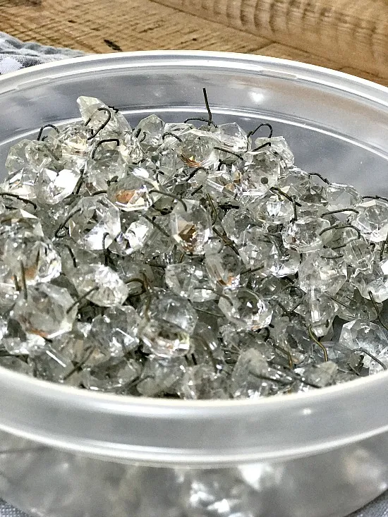 glass crystals from an old lamp