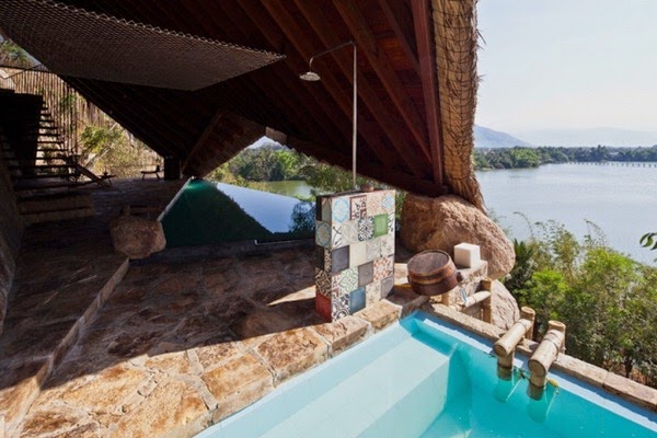 Spa resort “The Tent” is built on a steep slope