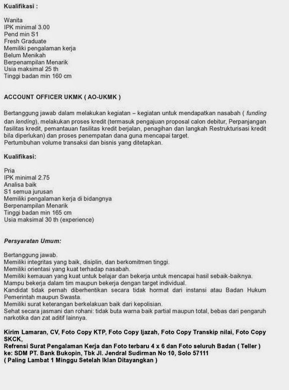 Contoh Surat Lamaran Kerja Di Bpr