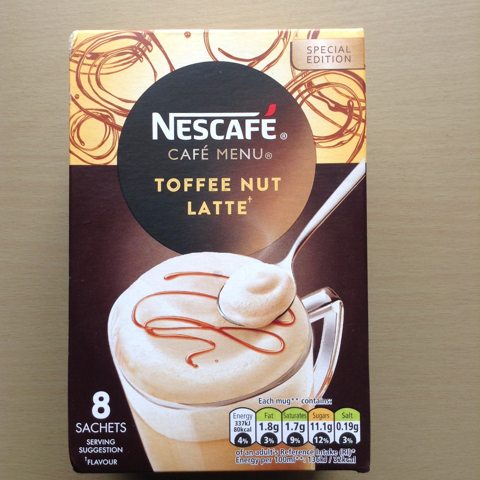 Nescafe Cafe Menu Toffee Nut Latte