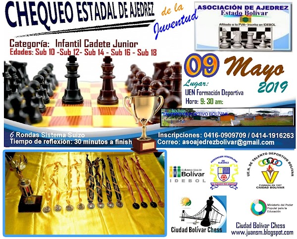 CHEQUEO ESTADAL DE AJEDREZ EDO. BOLÍVAR CHEQUEO ESTADAL DE AJEDREZ EDO. BOLÍVAR