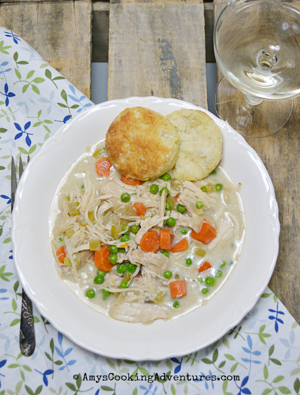 Crock Pot Creamy Chicken with Biscuits