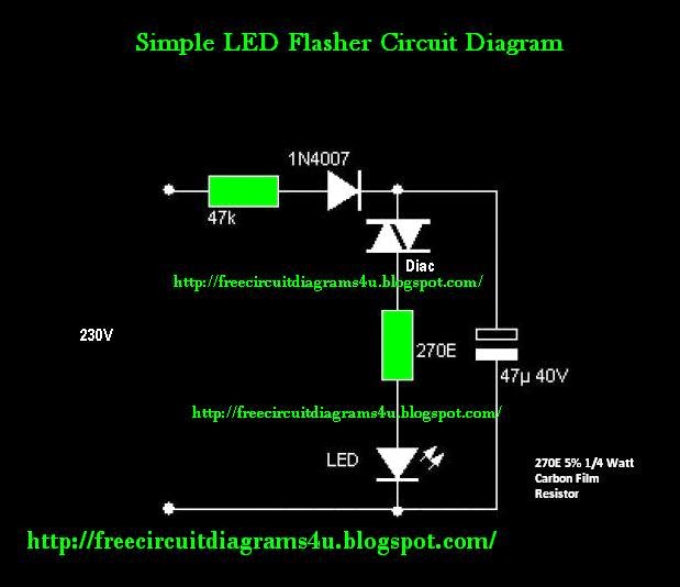 Simple 12v Led Flasher Circuit Diagram