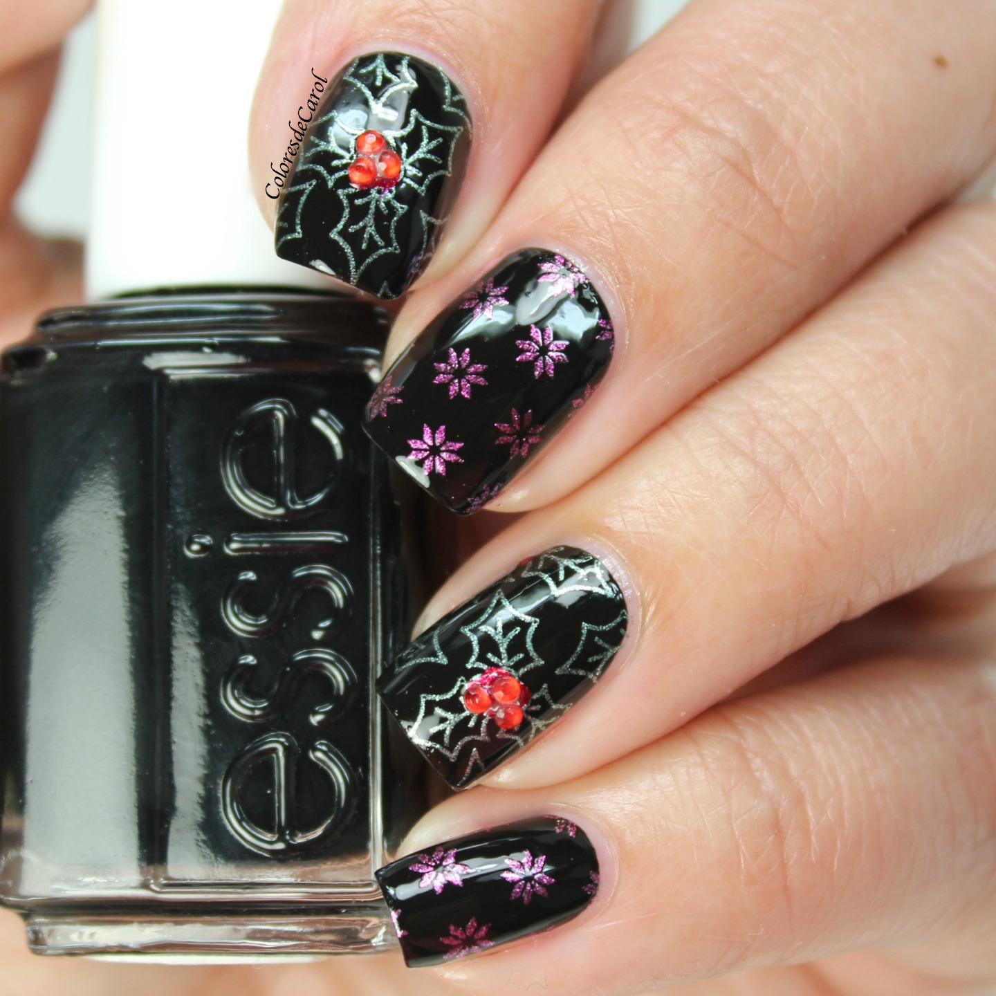 Black Matte Christmas Nails | Colores de Carol | Bloglovin’