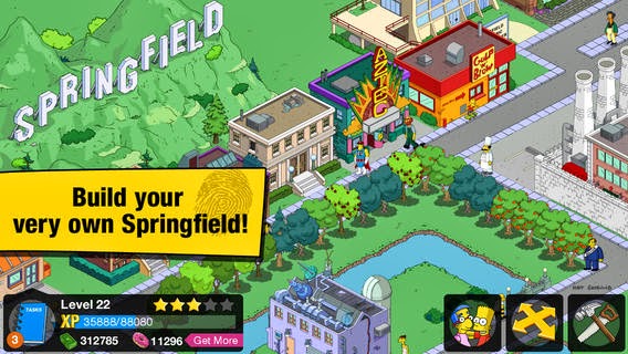 تحميل لعبة عائلة سمبسون لهواتف وأنظمة أى او إس مجاناً The Simpsons™: Tapped Out-IPA-iOS-4-5-0