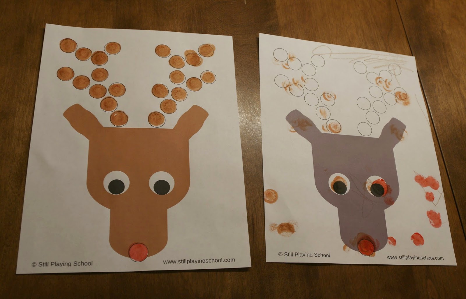 Reindeer Christmas Dot Marker Activity | Still Playing School