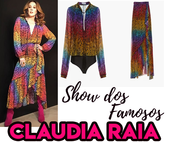 O look colorido de Claudia Raia no Show dos Famosos