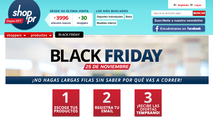 pagina internet shop pr black friday