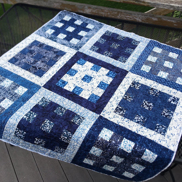 Grace and Peace Quilting: Bonnie's 💙 Indigo 💙 Wall Hanging