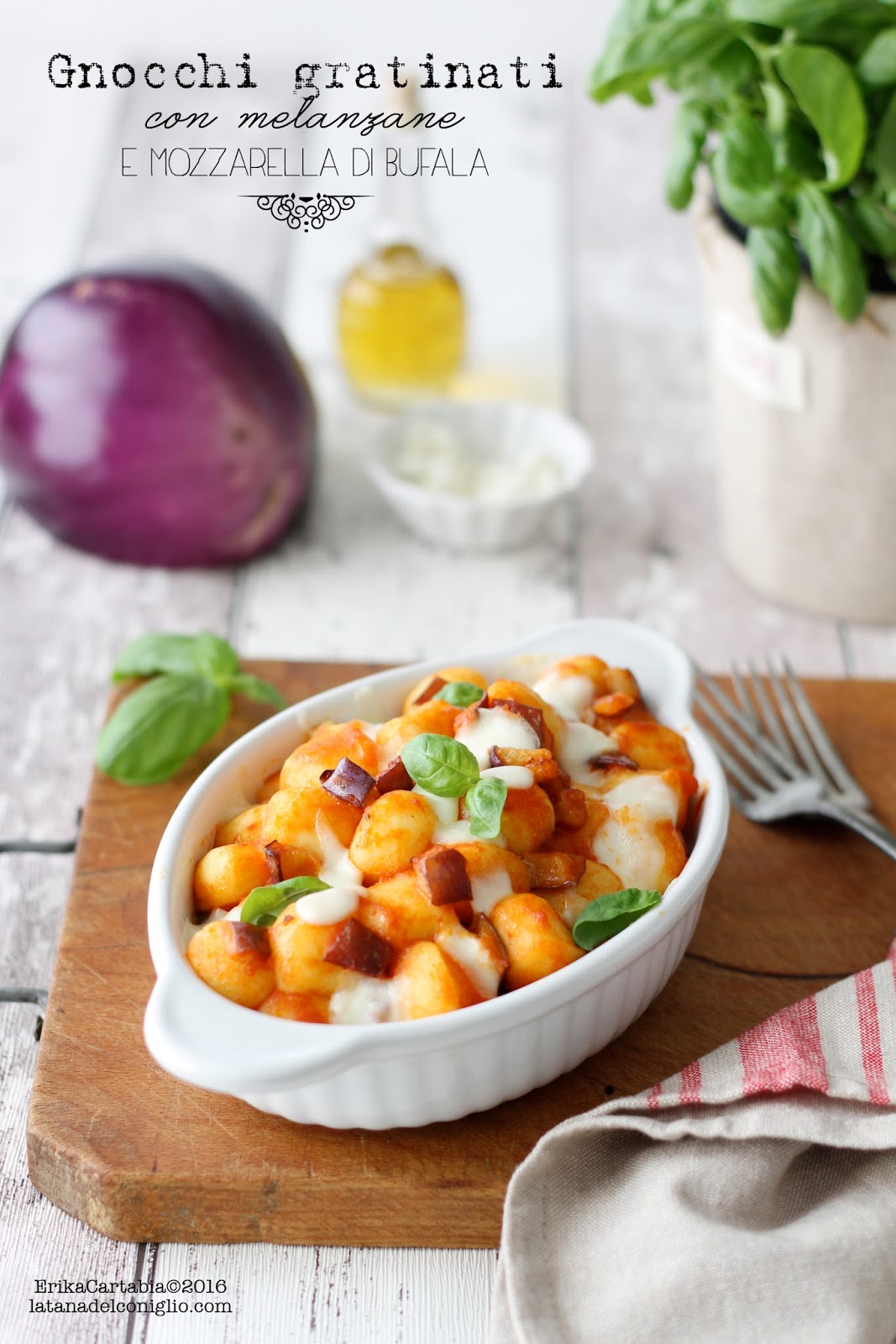 Gnocchi gratinati con melanzane e mozzarella di bufala Ricetta ed ingredienti dei Foodblogger