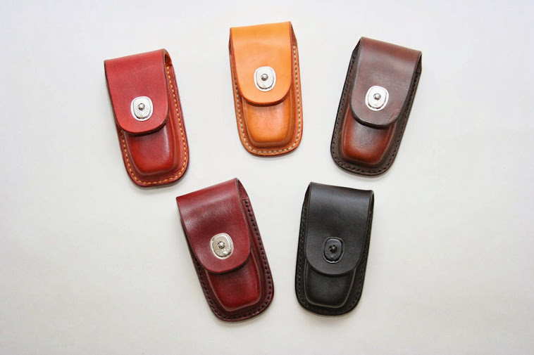 'Family' photo of a range of Belt pouches for Leatherman wave tools.