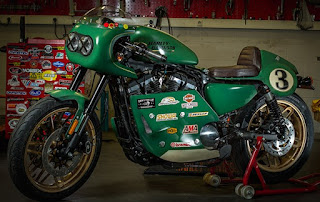 sportster roadster racing green with fairing by west flanders hd
