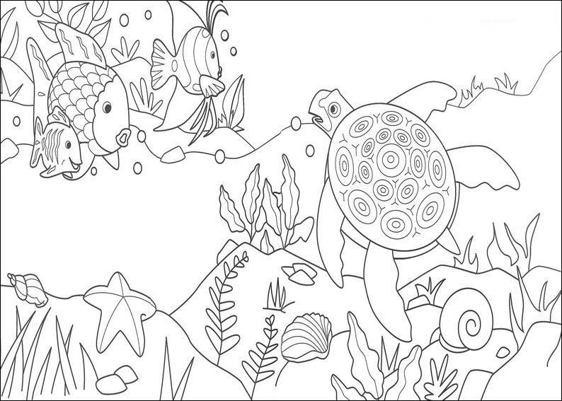 ocean bottom coloring pages - photo #4