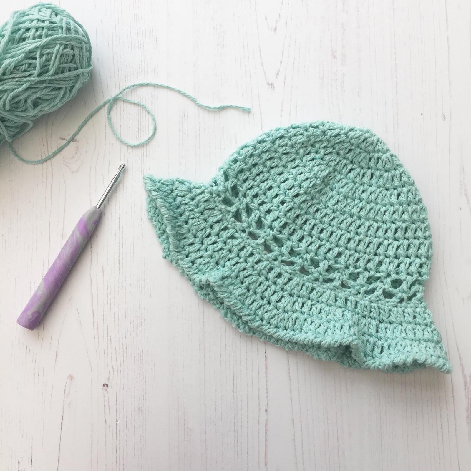 Cotton Sun Hat - Free Crochet Pattern