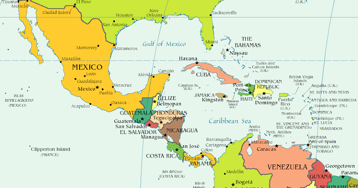 SisÉ Solivera Mapa PolÍtico AmÉrica Central