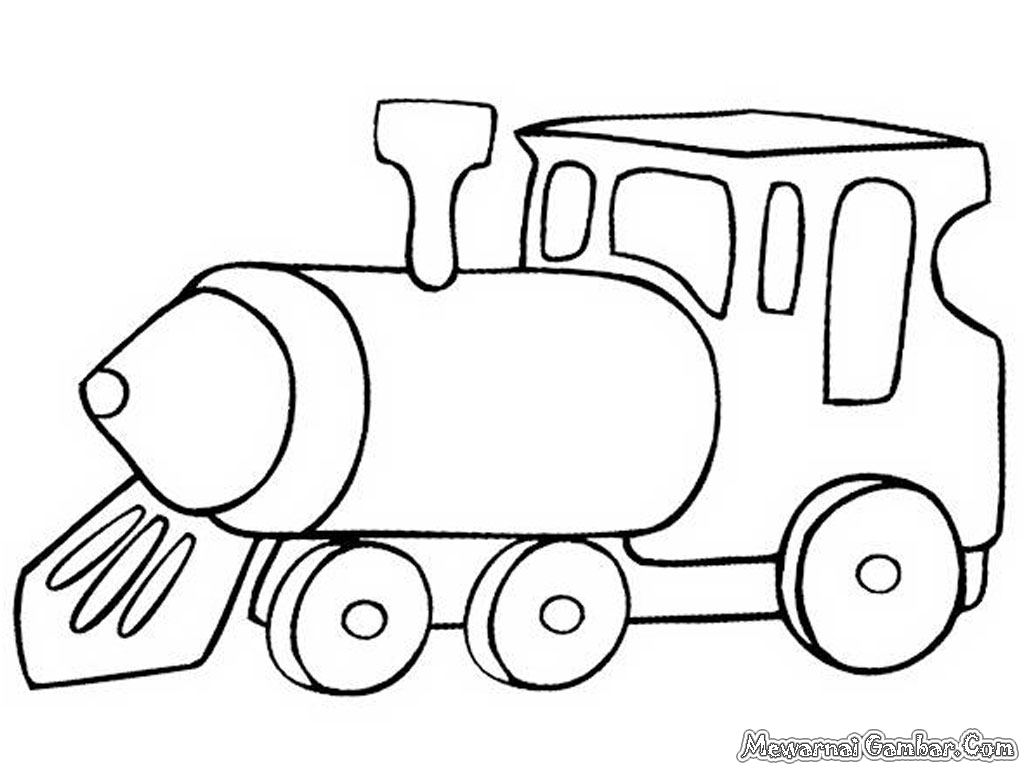 Mewarnai Gambar Kereta Api Animasi