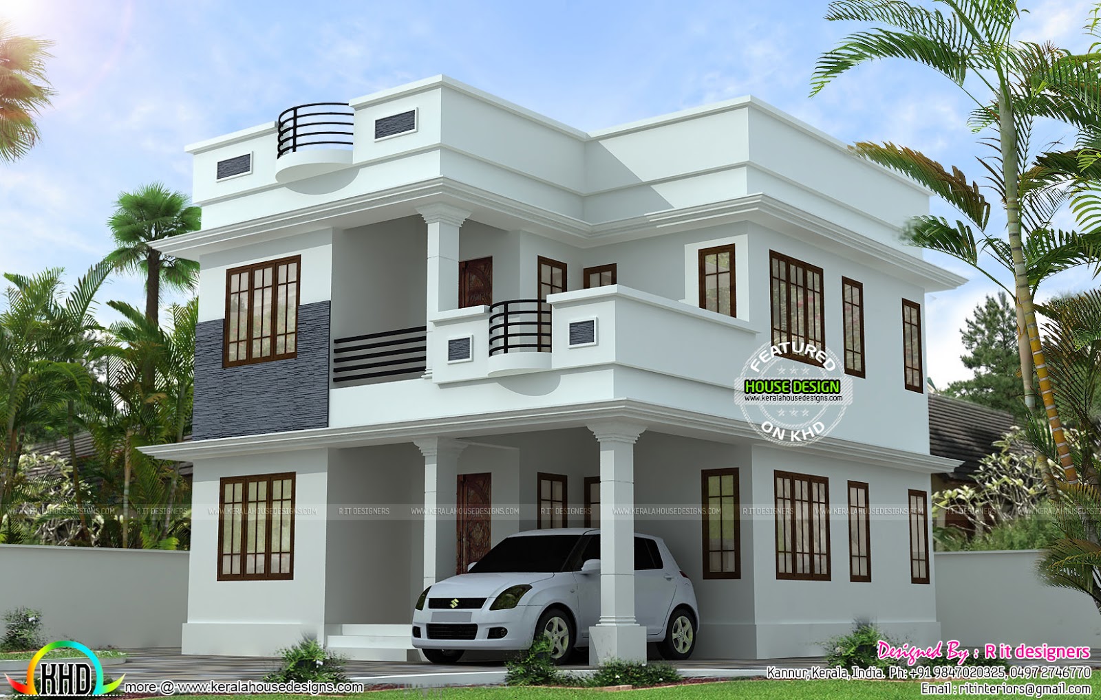 Neat and simple  small  house  plan  Kerala home  design  and 