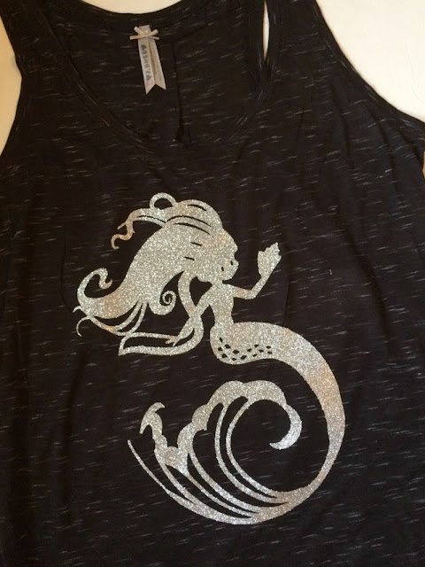 Create your own HTV mermaid shirt with the Cricut Explore using a Make It Now project in the Cricut design space!
