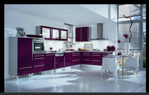 Blog Mama Aleesya Share Design Kabinet Dapur Purple White