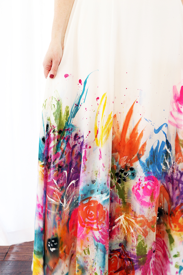 Watercolor Dress {and tips for painting fabric}