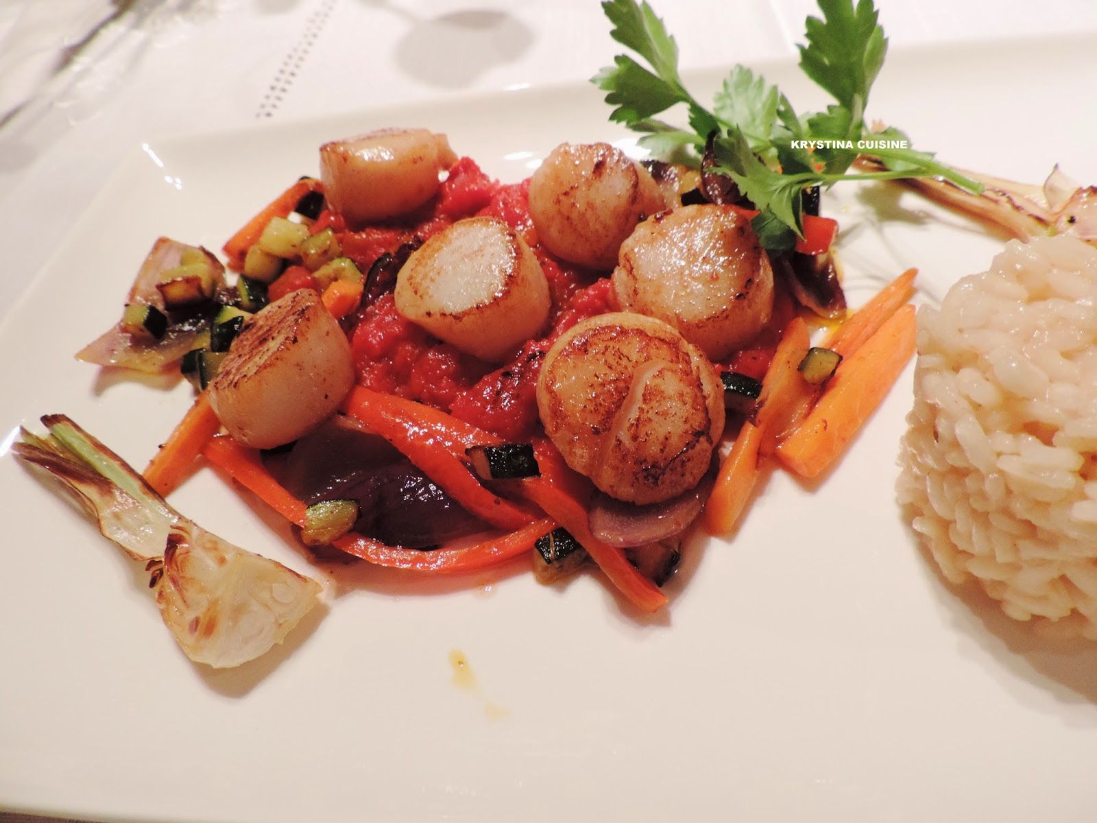 Krystina cuisine Noix de Saint Jacques à la Provençale