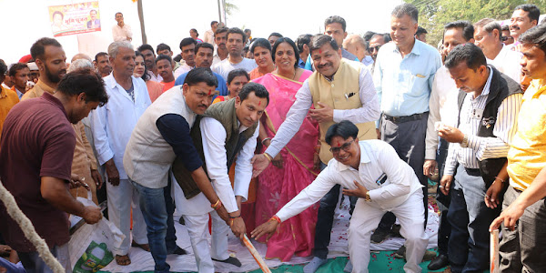 प्रभारी मंत्री सुरेन्द्रसिंह बघेल ने जोबट-नानुपर व्हाया खट्टाली मार्ग का किया भूमिपूजन