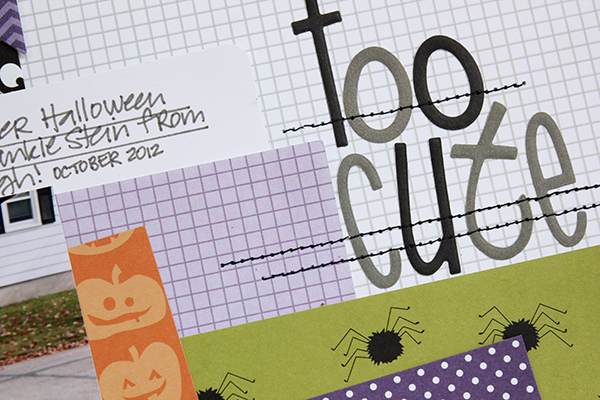 Too Cute Layout by Juliana Michaels using Bella Blvd Trick or Treat detail