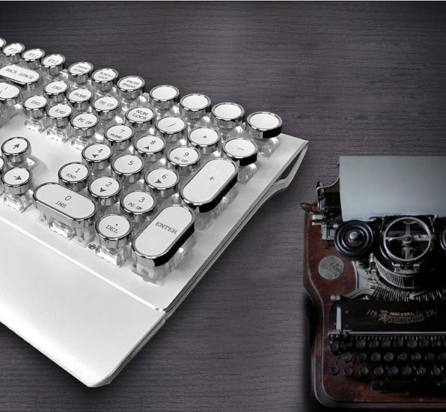 108 keys Round ABS Steampunk Antique Typewriter keycaps for mechanical