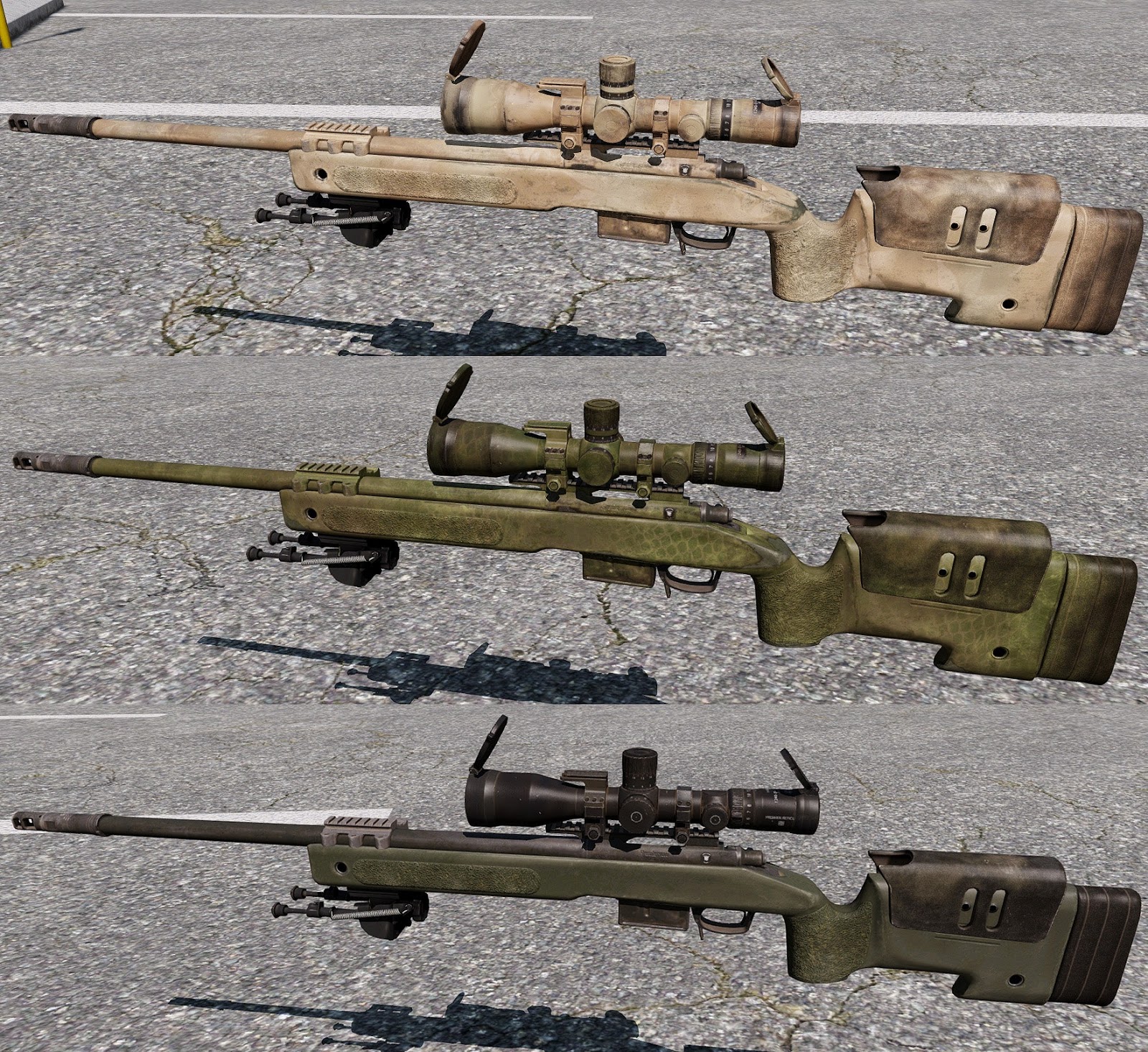 弱者の日記^^M40A5 狙撃銃を Arma 3 用現代の米軍とロ軍を追加する RHS: Escalation MOD で
