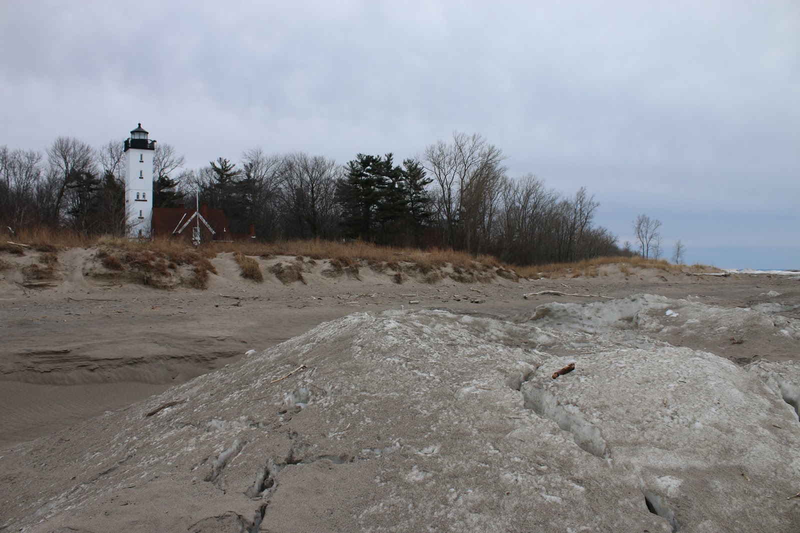 Wintry Views along Lake Erie Presque Isle State Park, Ice Dunes