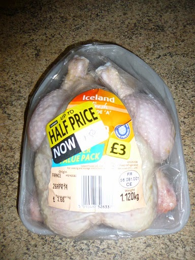Picture of a reduced price whole chicken I found in Iceland Picture of a reduced price whole chicken I found in Iceland
