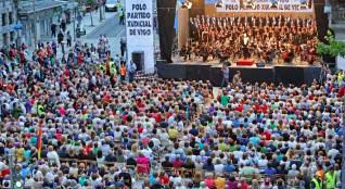Imagen del público asistente al concierto en defensa del partido judicial el pasado 27 de junio. // M.G. Brea