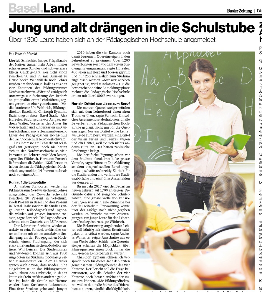 Schule Schweiz Lehrer, ein Job für Versager?
