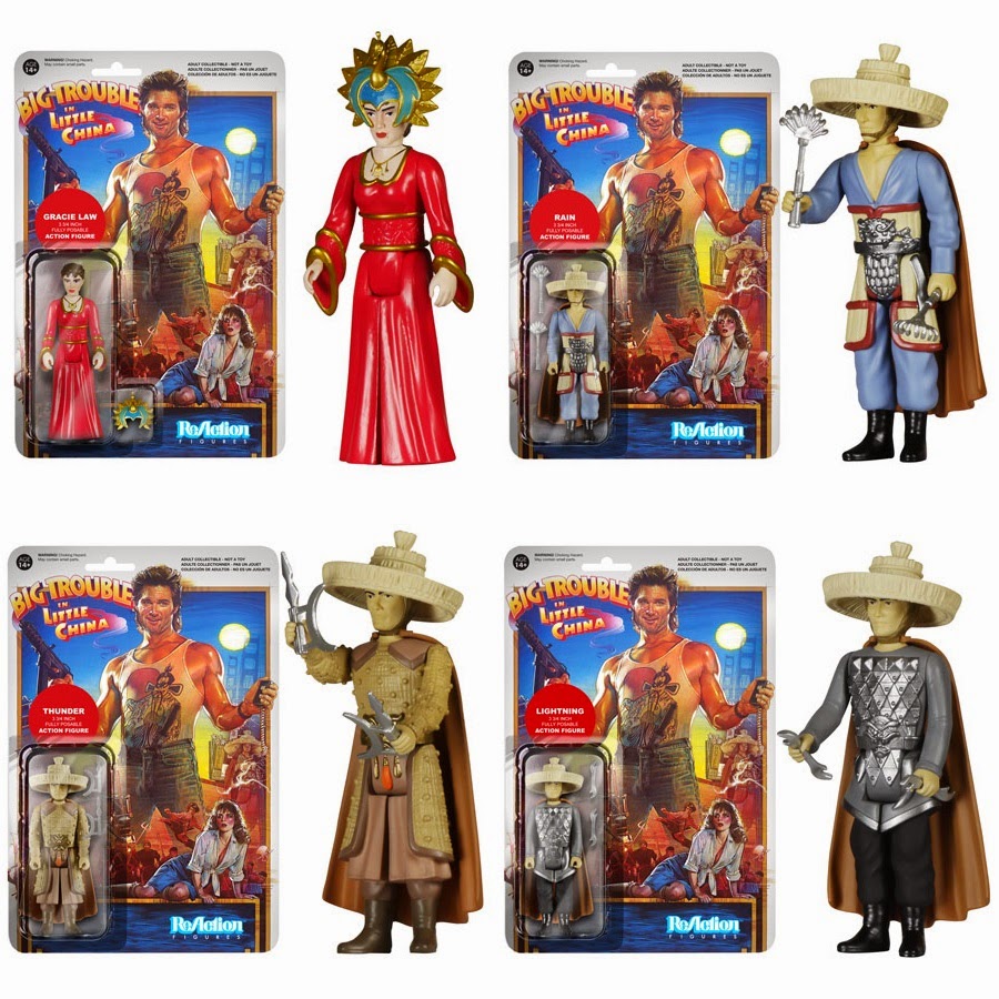 Big Trouble in Little China ReAction Retro Action Figures by Funko & Super7 - Gracie Law, Rain, Thunder & Lightning