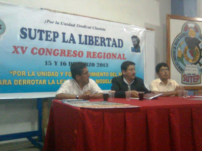 FÉLIX GUTIÉRREZ ABANTO, SEC. GRAL. SUTEP PROV. TRUJILLO 2013-2015