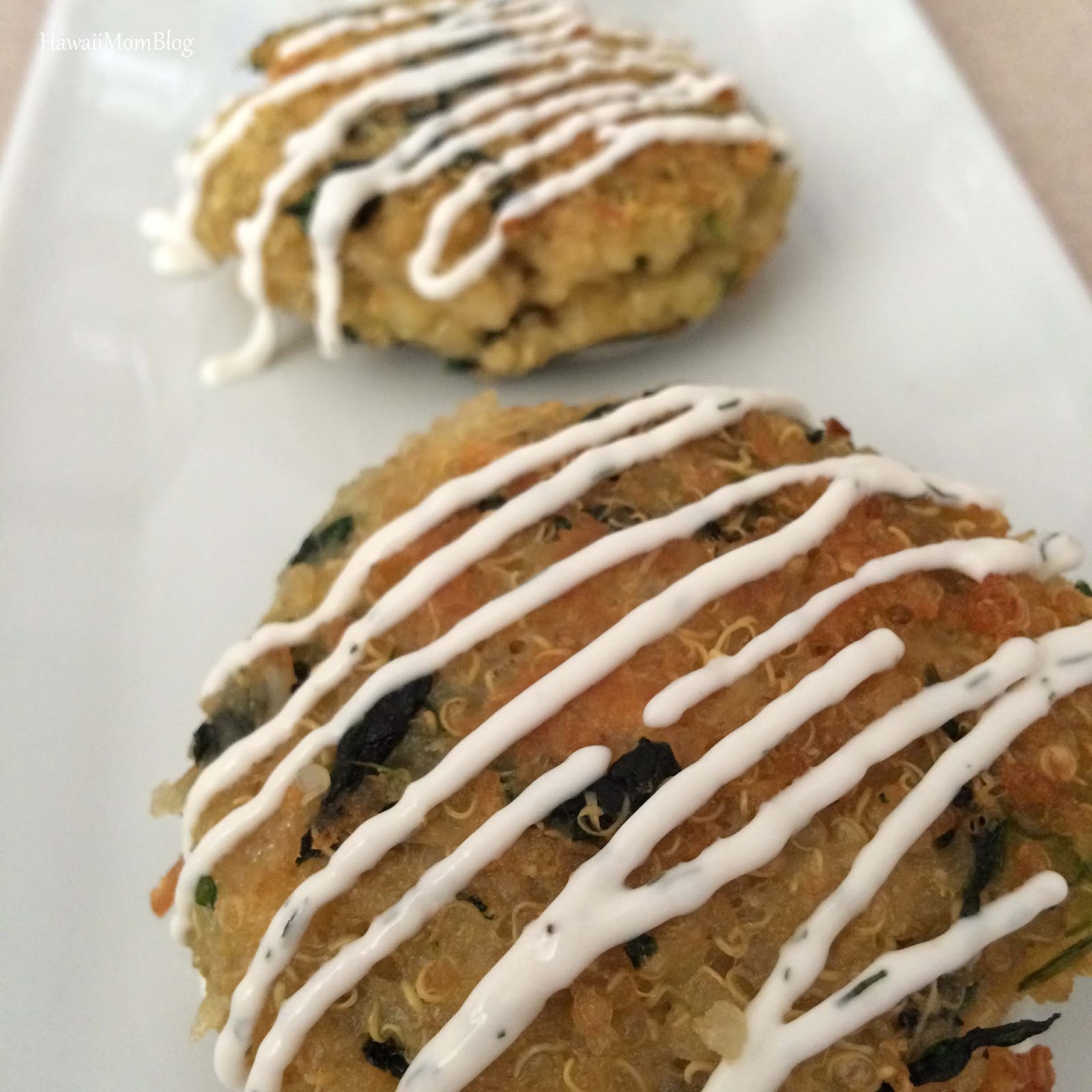 Hawaii Mom Blog Quinoa + Spinach Cakes