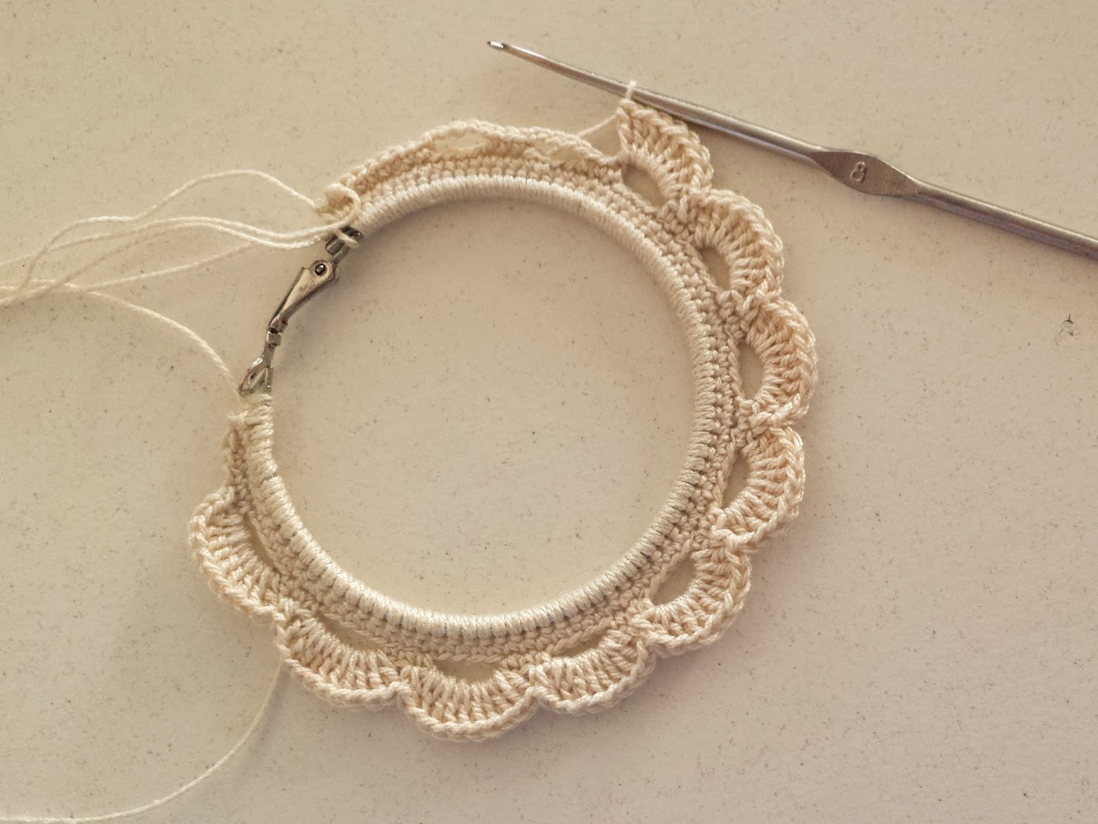 Upcycle a Pair of Old Hoop Earrings into Beautiful Crochet Earrings