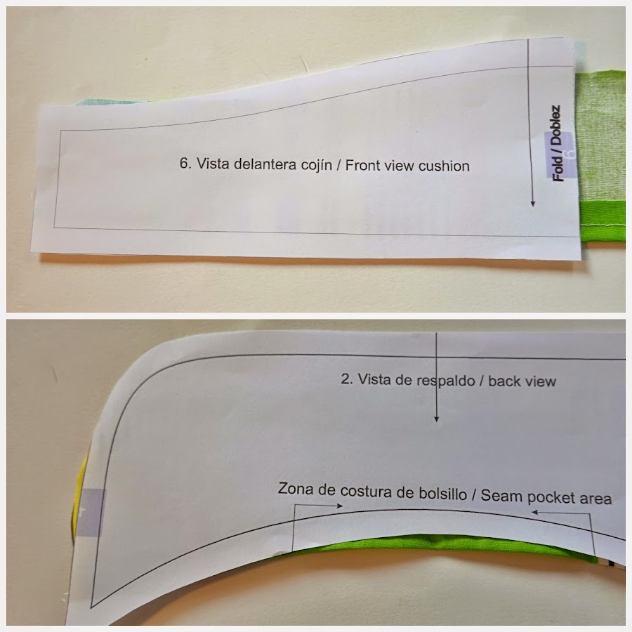 Cosido de las vistas según nos indica el patrón