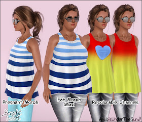 Anubis - Sims Stuff: Bright Heart ~ Long Ombre Top