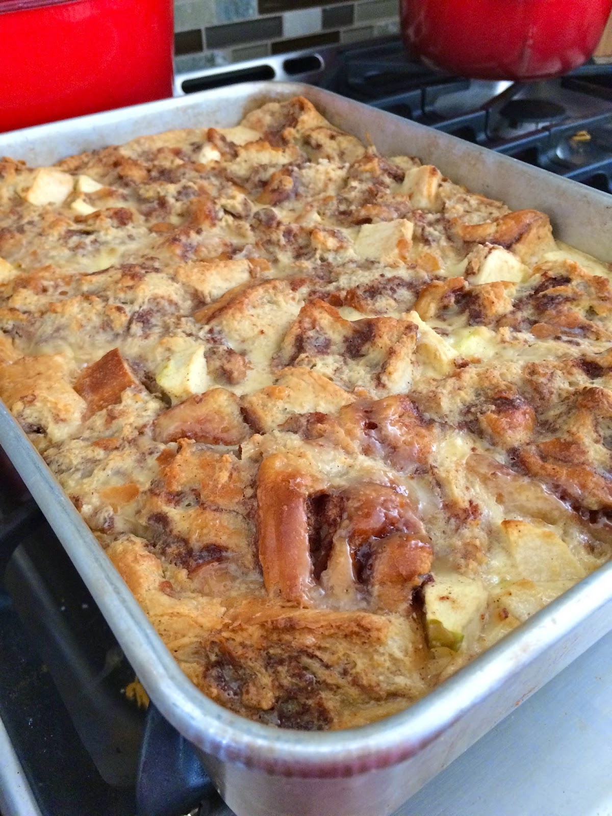 Apple Cinnamon Roll Bread Pudding and P.E.O. Our Good Life