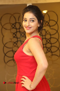 Actress Mouryani Stills in Red Dress at Intlo Deyyam Nakem Bhayam Trailer Launch  0047