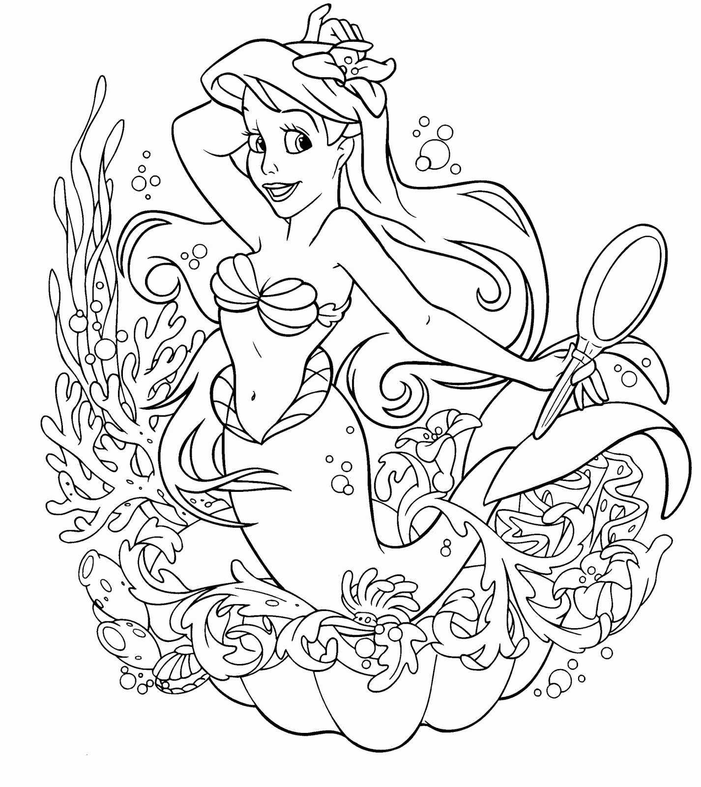 Mermaid Coloring Pages Printable