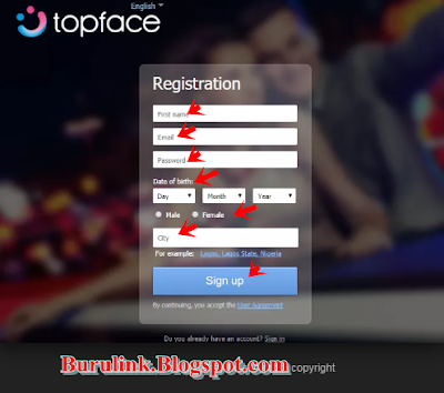 Sign up dating topface 