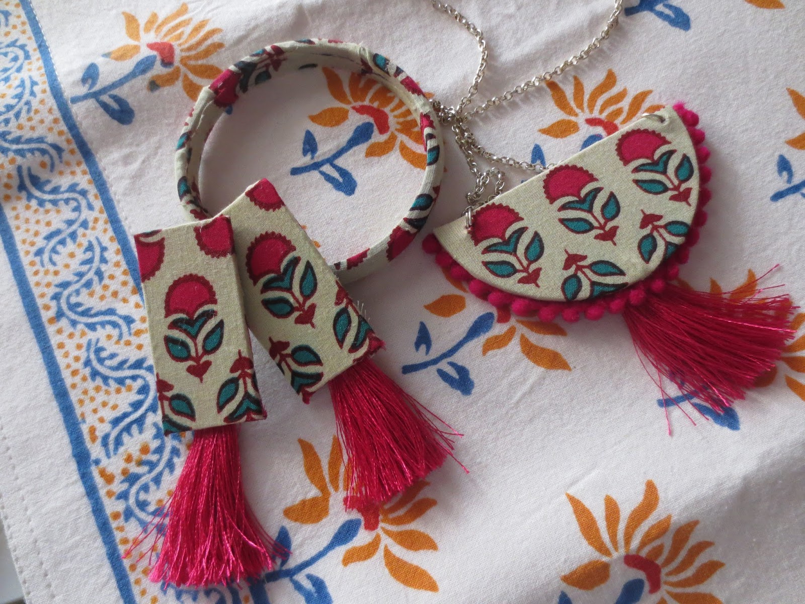 Fabric jewellery hotsell