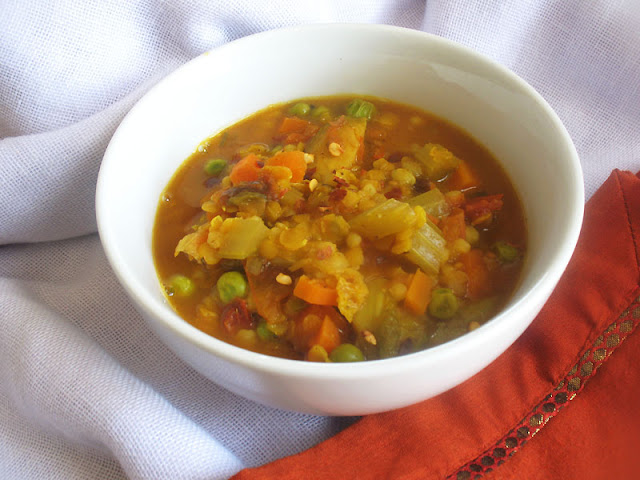 lentil, barley vegetable soup