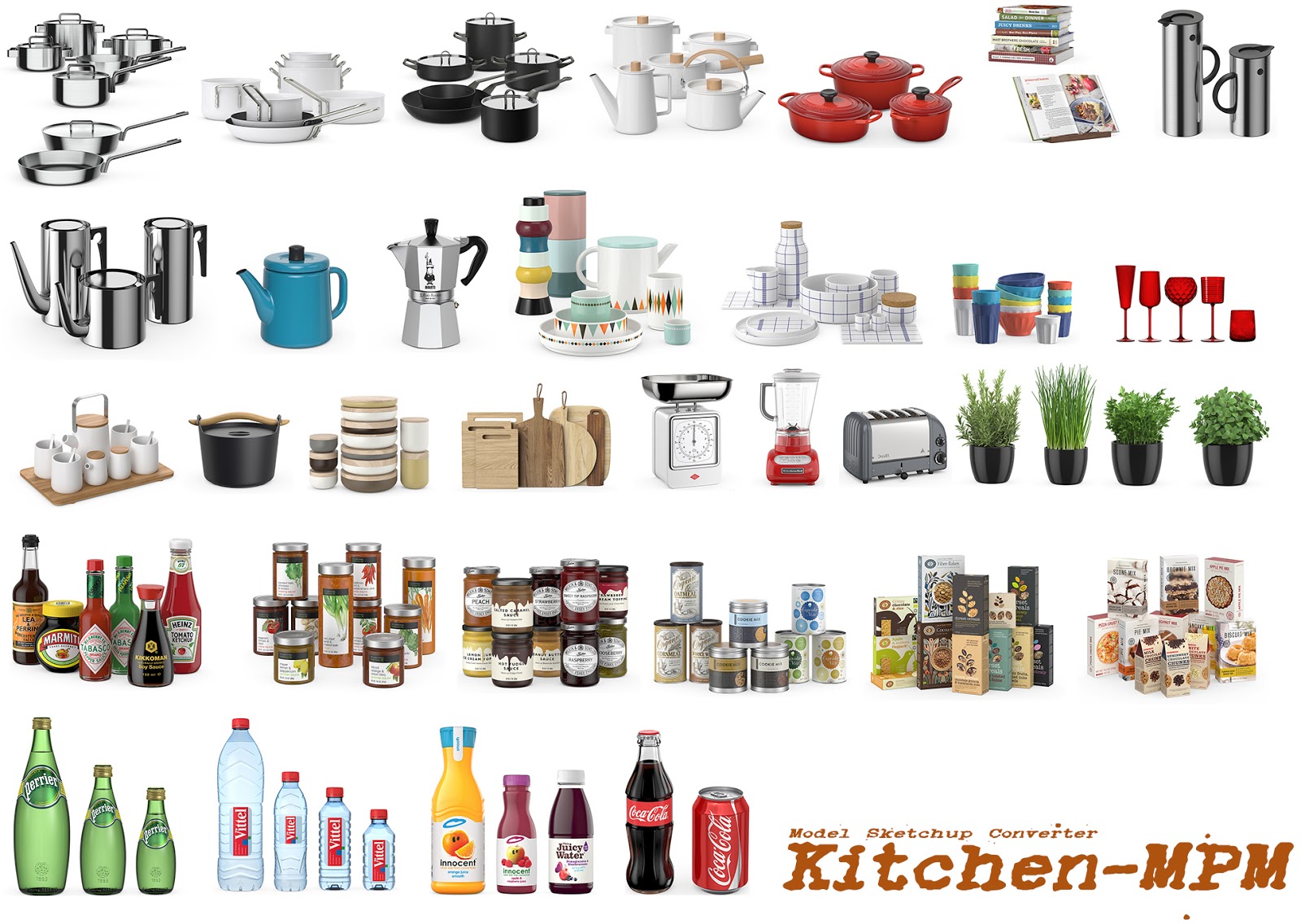 Sketchup 3D model Kitchen accessories