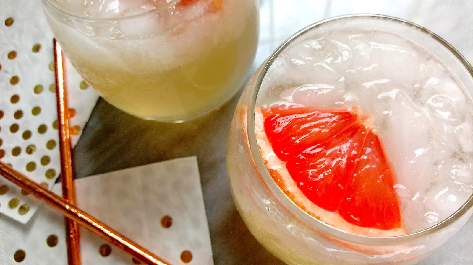 At Home with the Loverbees Grapefruit & Honey White Wine Spritzer