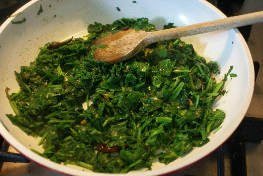 Rajani Nambiar's South Indian Kitchen: Spinach Stir fry