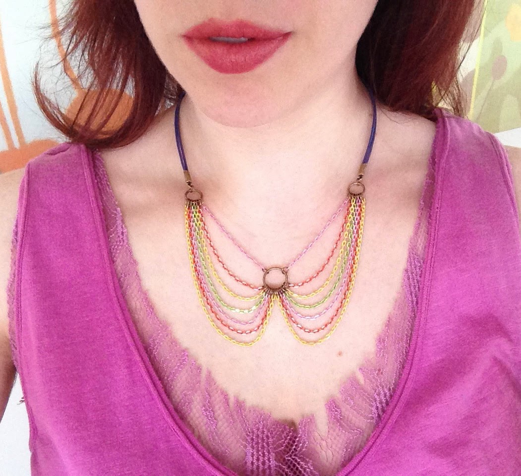 Erin Siegel Jewelry Color Chain Collar Necklace DIY TUTORIAL